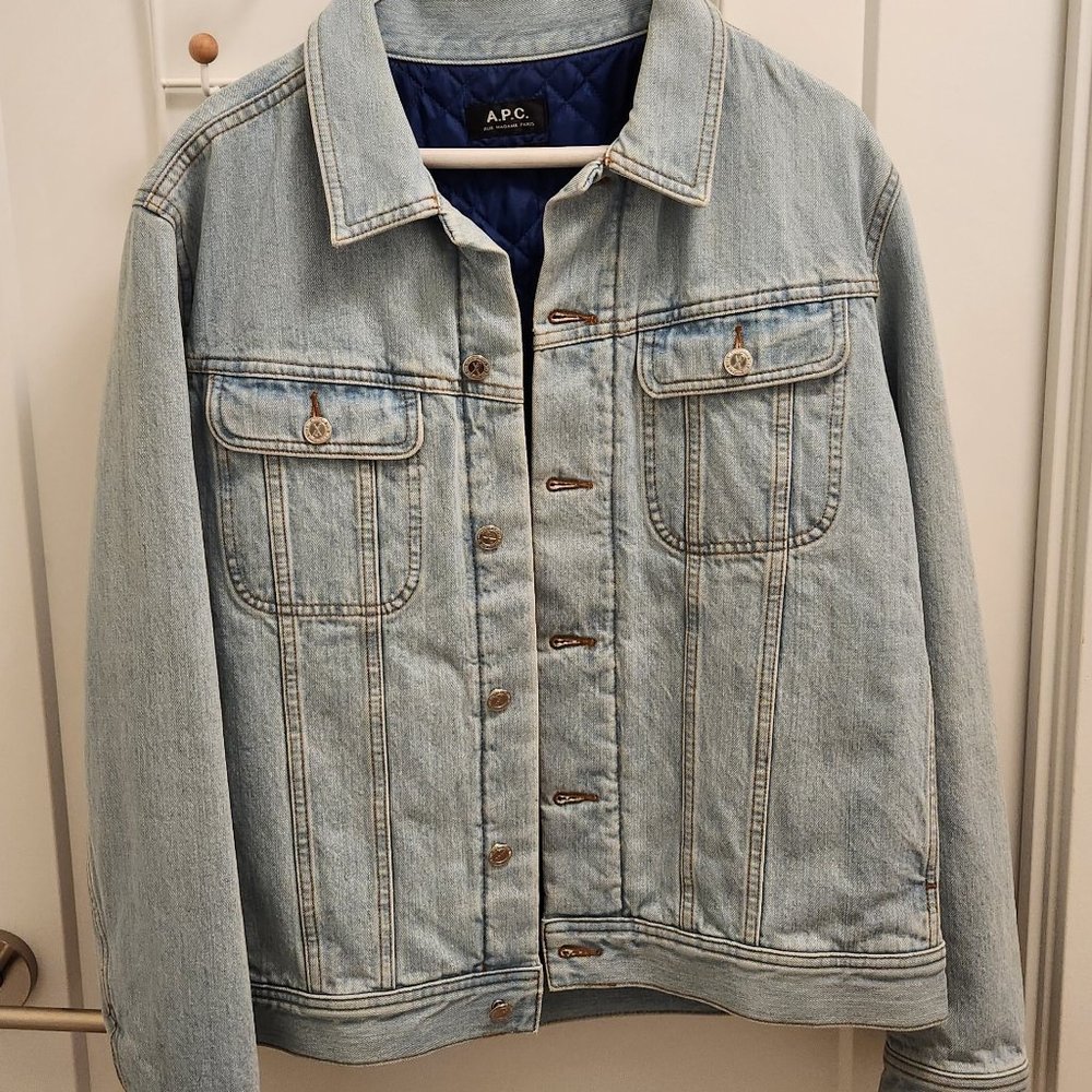 APC light blue jean denim jacket BNWOT Men's medium